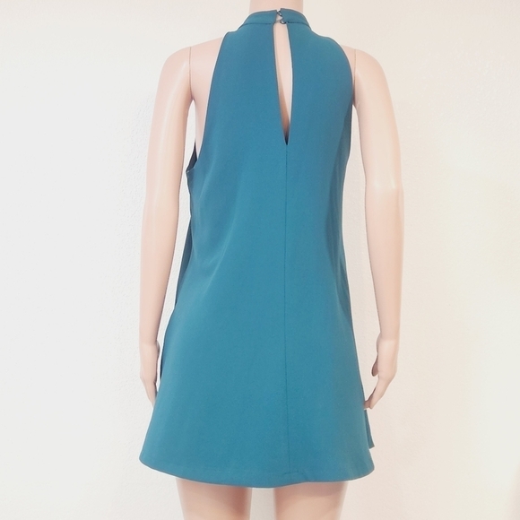 Lovers & Friends Teal Halter Swing Dress With Pockets Size M - Picture 7 of 14
